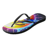 Joyful Splash: Laughing Emoji Art Teenslippers (Schuin)