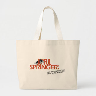 Joyful Springer, gedefinieerd Grote Tote Bag