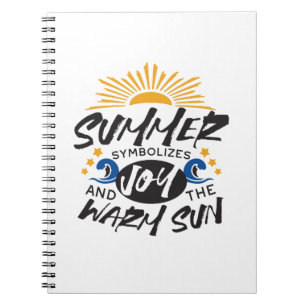 Joyful Summer Bliss - Warme Zon Quote Notitieboek