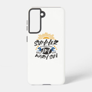 Joyful Summer Bliss - Warme Zon Quote Samsung Galaxy Hoesje