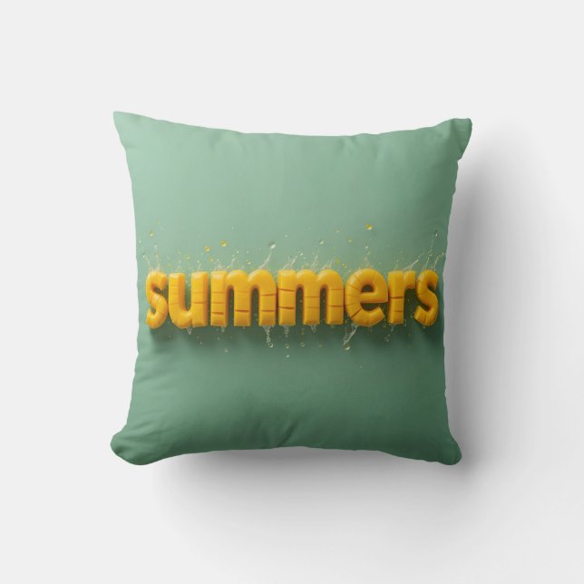 Joyful Summers Mango Pillow voor Sunny Vibes Kussen (Voorkant)