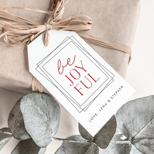 Joyful Symmetry Holiday Cadeaulabel