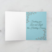 "Joyful Tidings" Carte de voeux de Noël pliée (Intérieur)