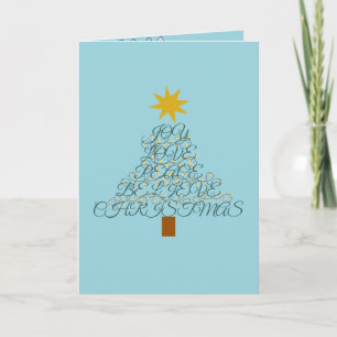 "Joyful Tidings" Carte de voeux de Noël pliée