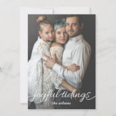 Joyful Tidings Script Photo Carte de vacances pers (Devant)