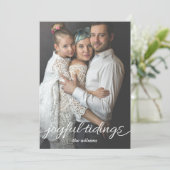 Joyful Tidings Script Photo Carte de vacances pers (Debout devant)