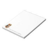 Joyful Tiger Cub met rugzak en koffie Notitieblok (Gedraaid)