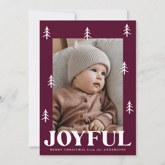 Joyful Trees Wine 2 Foto Feestdagenkaart (Voorkant)