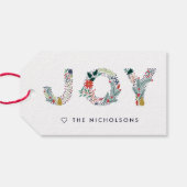 Joyful Type Holiday Cadeaulabel (Achterkant Horizontaal)