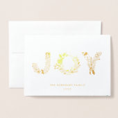 Joyful Type | Kerstfotogoud Folie Kaarten (Voorkant met envelop)