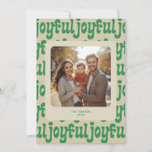 Joyful Typography Patroonfoto Feestdagenkaart (Voorkant)