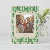 Joyful Typography Patroonfoto Feestdagenkaart (Staand voorkant)