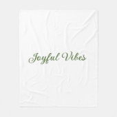 Joyful vibes kerst groen vakantie familienaam fleece deken (Voorkant)