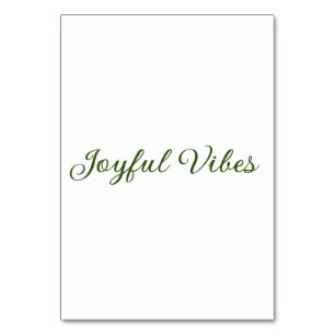 Joyful vibes kerst groen vakantie familienaam kaart