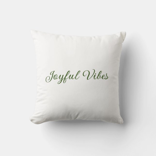 Joyful vibes kerst groen vakantie familienaam kussen (Voorkant)