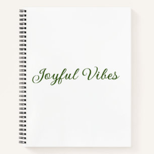 Joyful vibes kerst groen vakantie familienaam notitieboek