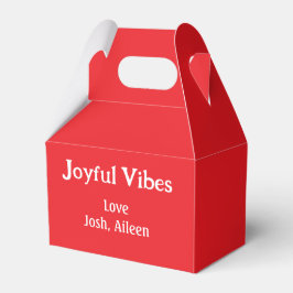 Joyful Vibes rode kerst feestdagen liefde familie  Bedankdoosjes