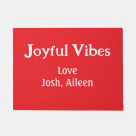 Joyful Vibes rode kerst feestdagen liefde familie  Deurmat