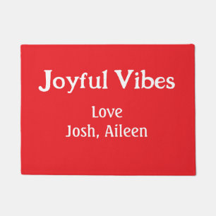 Joyful Vibes rode kerst feestdagen liefde familie Deurmat