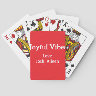Joyful Vibes rode kerst feestdagen liefde familie  Pokerkaarten