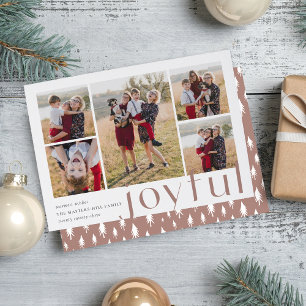 Joyful Vijf Holiday Foto Collage Kaart Aarde
