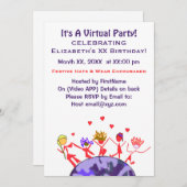 Joyful Virtual Party Kaart (Voorkant / Achterkant)