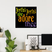 Joyful, vrolijk poster (Thuiskantoor)