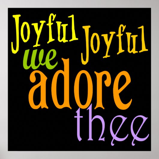 Joyful, vrolijk poster (Voorkant)