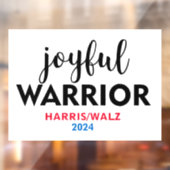 JOYFUL WARRIOR KAMALA HARRIS TIM WALZ 2024 RAAMSTICKER (Vel 2)