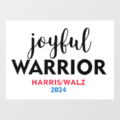 JOYFUL WARRIOR KAMALA HARRIS TIM WALZ 2024 RAAMSTICKER (Vel)
