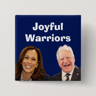 Joyful Warriors Harris en Walz Vierkante Button 5,1 Cm