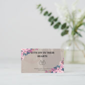 Joyful wedding invitation card (Debout devant)