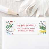 Joyful Whimsy Holiday Return Address Labels (Insitu)