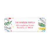 Joyful Whimsy Holiday Return Address Labels (Voorkant)