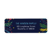 Joyful Whimsy Holiday Return Address Labels (Voorkant)