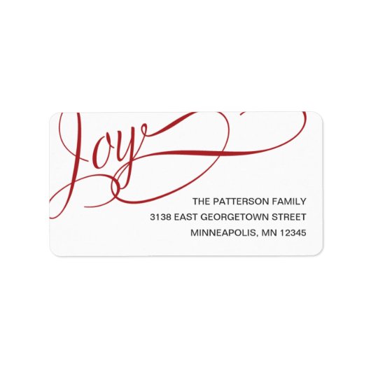 Joyful Wishes Holiday Address Label (Voorkant)