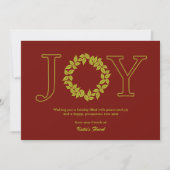 Joyful Wreater Business Holiday/Kerstkaarten Feestdagenkaart (Voorkant)