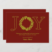 Joyful Wreater Business Holiday/Kerstkaarten Feestdagenkaart (Voorkant / Achterkant)