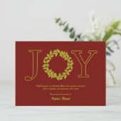Joyful Wreater Business Holiday/Kerstkaarten Feestdagenkaart (Staand voorkant)