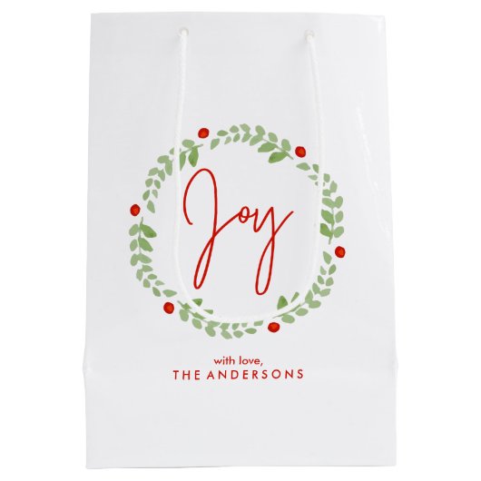 Joyful Wreath Medium Cadeauzakje (Achterkant)