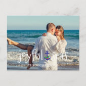 Joyful Zeeen Beach Nautical Kerstmis Feestdagenkaart (Voorkant)