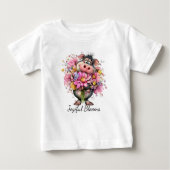 Joyiful Blooms Cute Pig Baby T-Shirt (Devant)