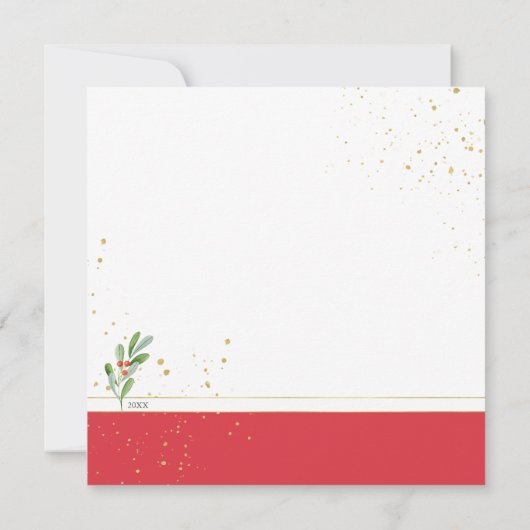 Joyous Blessings Waterverf Holiday Wreate Feestdagenkaart (Achterkant)