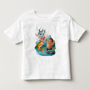 Joyous Boy Reeling in een grote vangst op Tranquil Kinder Shirts