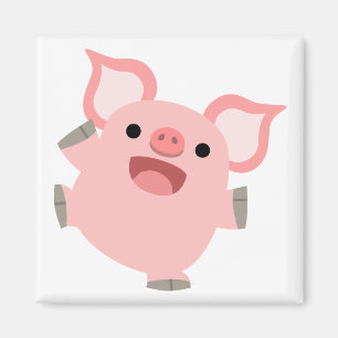 Joyous Cartoon Pig Magnet Magneet