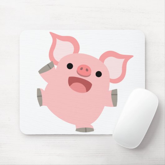 Joyous Cartoon Pig Mousepad Muismat (Met muis)