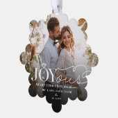 Joyous Diamond Ring Monogram Classic Wedding  Ornament Kaart (Links)