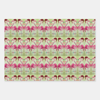 Joyous Flamingo Wrapping Paper Sheet Reeks 3