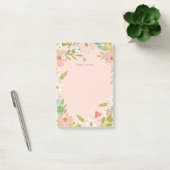 Joyous Floral op Roze Post-it® Notes (Kantoor)