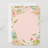 Joyous Floral op Roze | Uitnodiging tot weddenscha (Achterkant)